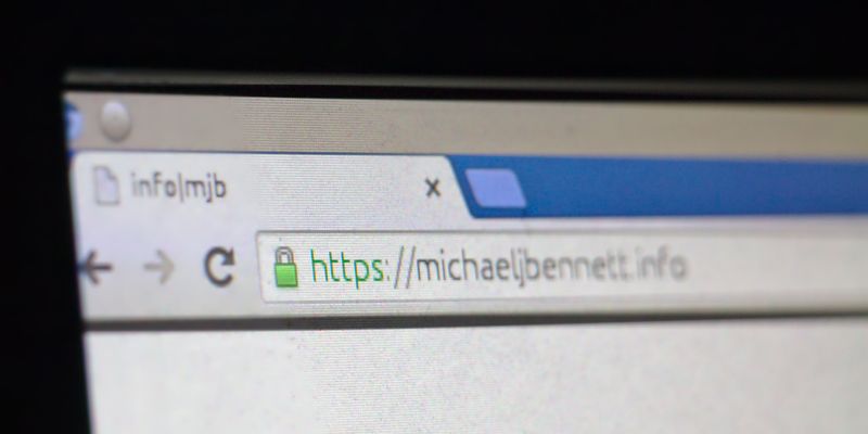 Browser URL showing https connection